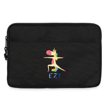 Rainbow Unicorn in Yoga Pose - Laptop bag 13" - black - Front