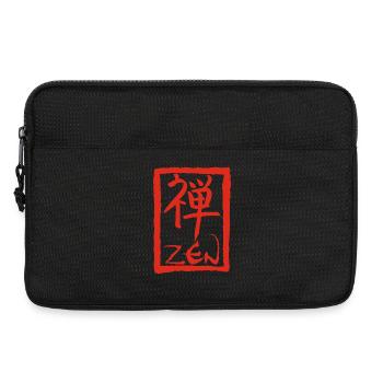 Le mot zen en japonais (rouge) - Sacoche pour ordinateur portable 13 pouces - noir - Devant