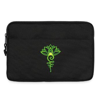 ewiger grüner Lotus - Laptoptasche 13" - Schwarz - Vorne