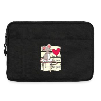 Sweet mouse with heart - Laptop bag 13" - black - Front