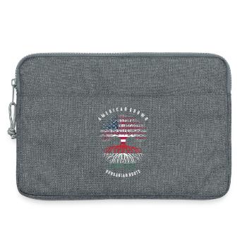 Amerikanisch-ungarischer Wurzelbaum - Laptoptasche 13" - Grau meliert - Vorne