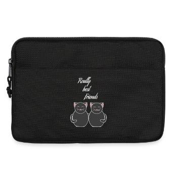 Freundschafts spruch, really best friends, Katzen - Laptoptasche 13" - Schwarz - Vorne