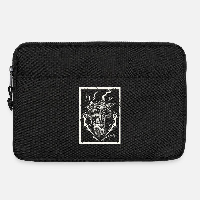 Tiger white - Laptop bag 13" - black
