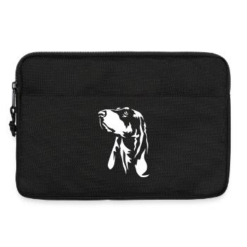 Berner Laufhund Kopf "Black Edition" - Laptoptasche 13" - Schwarz - Vorne
