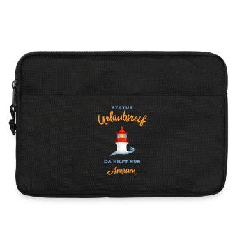 Amrum, kultiger Leuchtturm Norddorf, Urlaubsreif - Laptoptasche 13" - Schwarz - Vorne