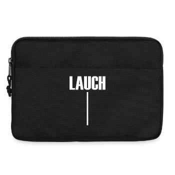 Lauch - minimalistisches Design T-Shirt - Laptoptasche 13" - Schwarz - Vorne
