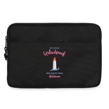 Hiddensee, Leuchtturm Dornbusch, Urlaubsreif - Laptoptasche 13" - Schwarz - Vorne