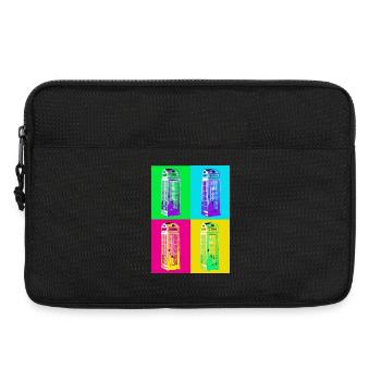 Multicolored Pop Art Phone Booth - Laptop bag 13" - black - Front