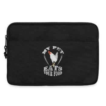 mein Haustier friss dein Futter Huhn Hühner Körner - Laptoptasche 13" - Schwarz - Vorne
