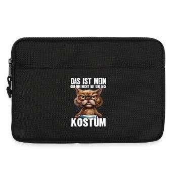 Katze Kostüm Kaffee - Laptoptasche 13" - Schwarz - Vorne