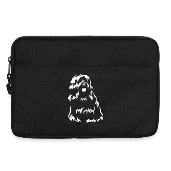 Tibetan Terrier "Black Edition" - Laptop bag 13" - black - Front