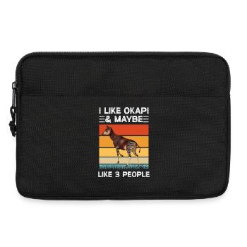 Ich mag Okapi - Laptoptasche 13" - Schwarz - Vorne