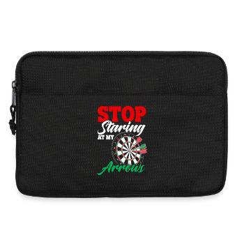 Dart Design Stop Staring At My Arrows - Laptop bag 13" - black - Front
