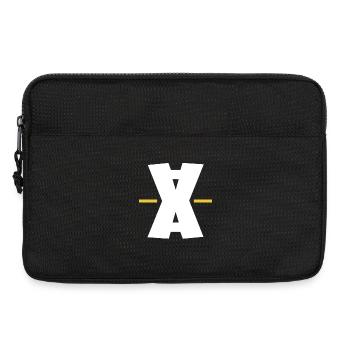 Digitale Kunst mit Doppel-X-Strich - Laptoptasche 13" - Schwarz - Vorne