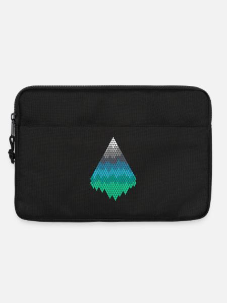 Pixel Berge - Laptoptasche 13" - Schwarz