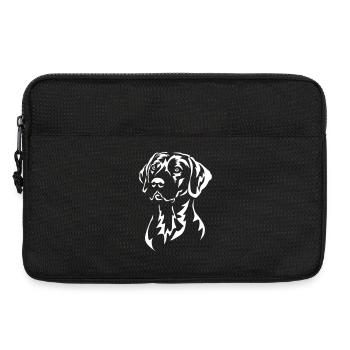Rhodesian Ridgeback Kopf "Black Edition" - Laptoptasche 13" - Schwarz - Vorne