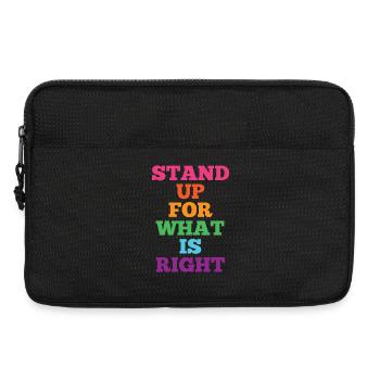 Mois de la fierté LGBTQ - Défendez ce qui est juste - Sacoche pour ordinateur portable 13 pouces - noir - Devant