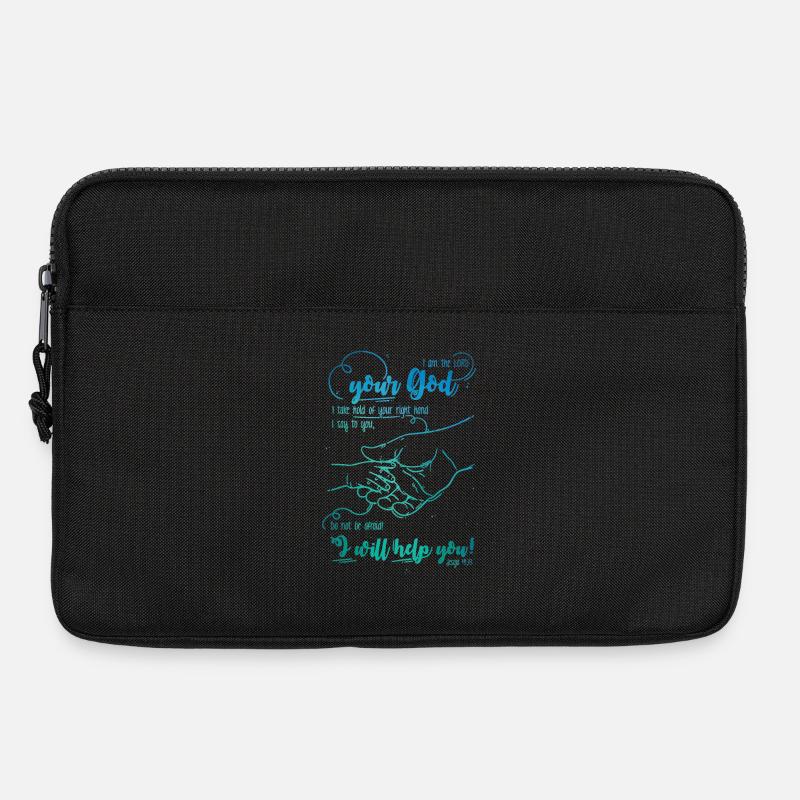 Jesaja Bibelvers Ich helfe dir - Laptoptasche 13" - Schwarz