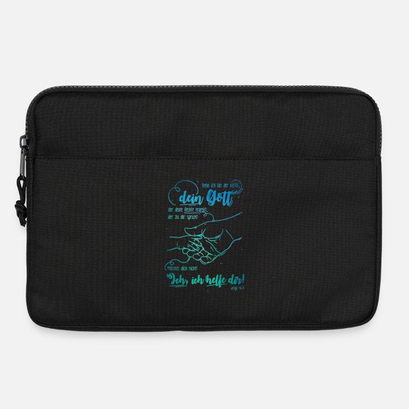 Jesaja Bibelvers Ich helfe dir - Laptoptasche 13" - Schwarz
