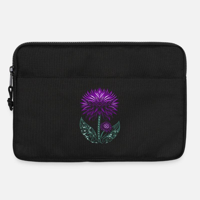 Distel lila Thistle - Laptoptasche 13" - Schwarz