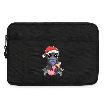 Crow Baby Christmas - Laptop bag 13" - black - Front