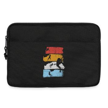 Silhouette des rayures de surf - Sacoche pour ordinateur portable 13 pouces - noir - Devant