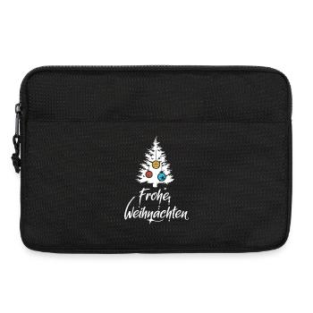 frohe weihnachten tannenbaum tanne icon Christbaum - Laptoptasche 13" - Schwarz - Vorne