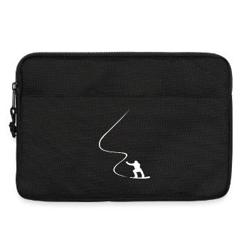 Snowboarder, Courbe, Descente, Freerider, Hiver - Sacoche pour ordinateur portable 13 pouces - noir - Devant