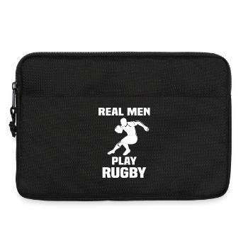 Les Vrais Hommes Jouent au Rugby - Sacoche pour ordinateur portable 13 pouces - noir - Devant