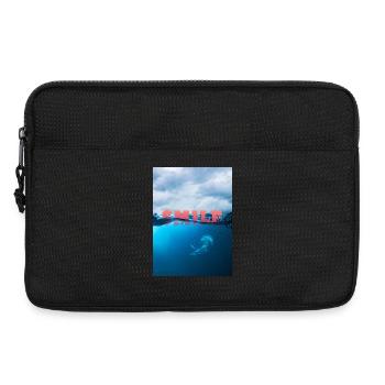 Unterwasser Smile Typografie - Laptoptasche 13" - Schwarz - Vorne