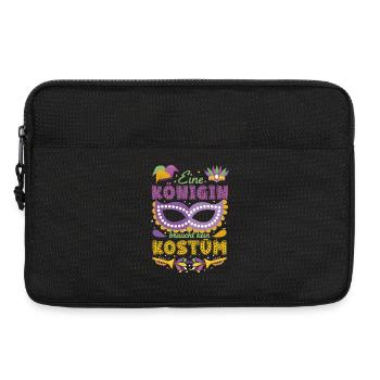 Eine Königin braucht kein Kostüm Karneval - Laptoptasche 13" - Schwarz - Vorne