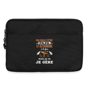 Papa et astronome - Sacoche pour ordinateur portable 13 pouces - noir - Devant