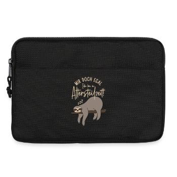 Faultier Mir doch egal Ich bin in Altersteilzeit - Laptoptasche 13" - Schwarz - Vorne