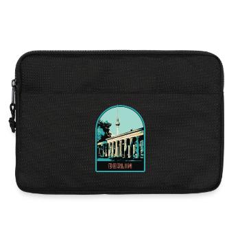 Tour de télévision de Berlin et porte de Brandebourg - Sacoche pour ordinateur portable 13 pouces - noir - Devant