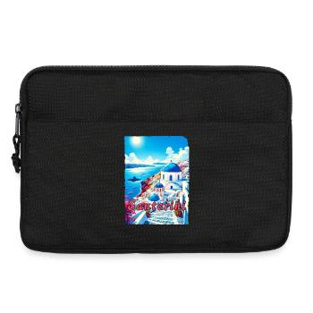 Griechenland Souvenir Reisen Urlaub Santorini - Laptoptasche 13" - Schwarz - Vorne