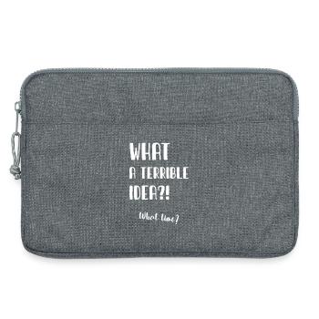 What a terrible idea - Laptoptasche 13" - Grau meliert - Vorne