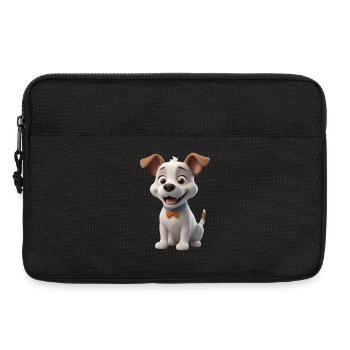 Dear puppy with bow tie - Laptop bag 13" - black - Front