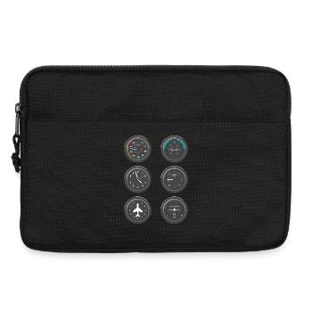 Flugzeug Fluginstrumente - Laptoptasche 13" - Schwarz - Vorne