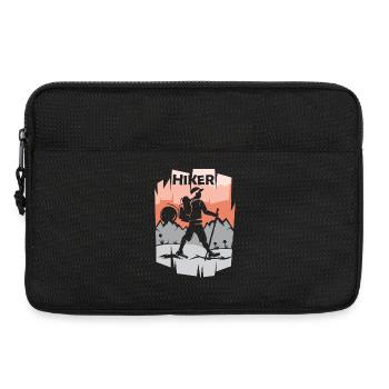 hiking hiker illustration nature mountains icon - Laptop bag 13" - black - Front
