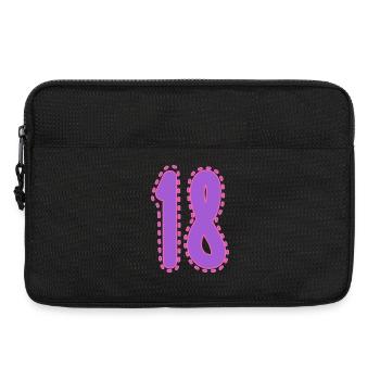 18. 18 ANS. 18e ANNIVERSAIRE. ANNIVERSAIRE 18 ANS. - Sacoche pour ordinateur portable 13 pouces - noir - Devant