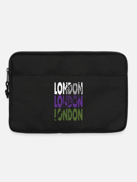 Tennis Shirt London Grand Slam Turnier Design - Laptoptasche 13" - Schwarz