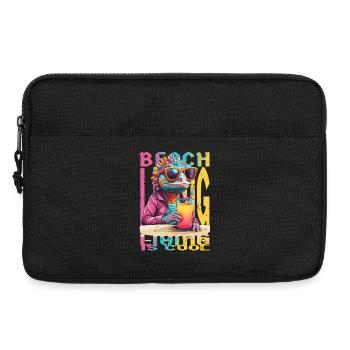 Chamäleon am Strand - Laptoptasche 13" - Schwarz - Vorne