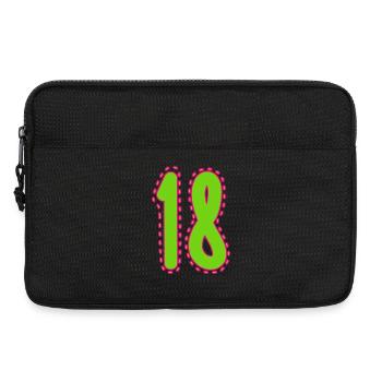 18. 18 ANS. 18e ANNIVERSAIRE. ANNIVERSAIRE 18 ANS. - Sacoche pour ordinateur portable 13 pouces - noir - Devant