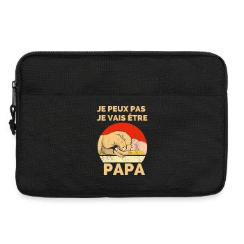 Vatertags-T-Shirt - Ich kann nicht, ich werde sein - Laptoptasche 13" - Schwarz - Vorne