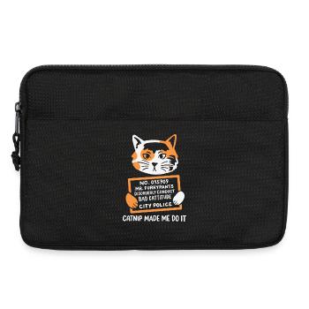 Lustiges Fahndungsfoto Katze - Laptoptasche 13" - Schwarz - Vorne