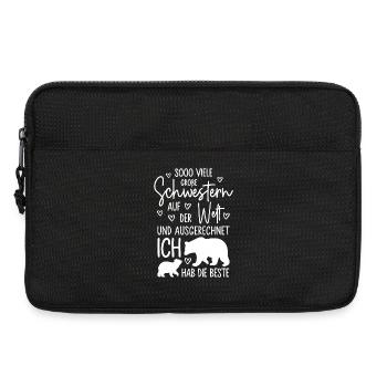 So viele Schwestern Eisbären Beste große Schwester - Laptoptasche 13" - Schwarz - Vorne