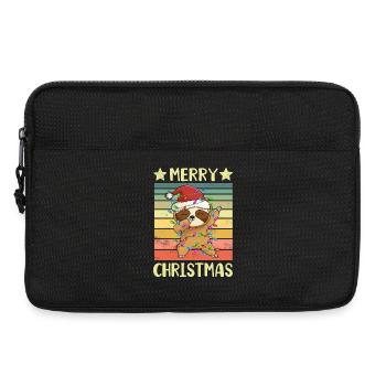 Frohe Weihnachten Faultier - Laptoptasche 13" - Schwarz - Vorne