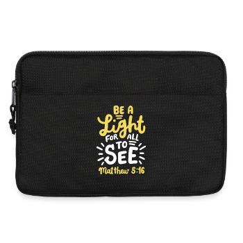 Christlich Bibelvers Motivation - Laptoptasche 13" - Schwarz - Vorne