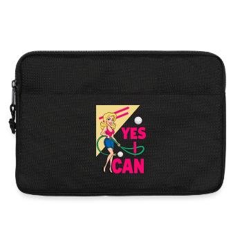 Golfball und Gartenschlauch saugen - Laptoptasche 13" - Schwarz - Vorne