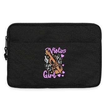 Geige Geigenspielerin - Laptoptasche 13" - Schwarz - Vorne